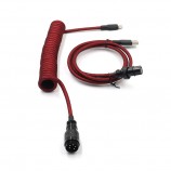  5PIN male GX16 Aviation plug to Type-c Spring and usb to 5pin gx16  female wire cable set red black 